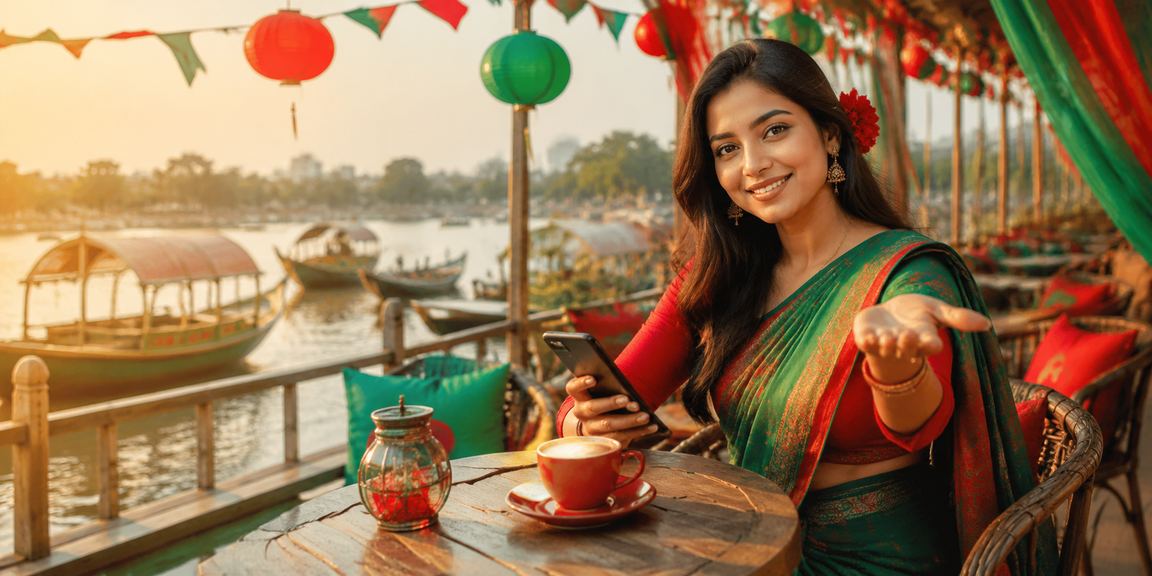 Mobile Casino User in Red-Green Theme in Gazipur
