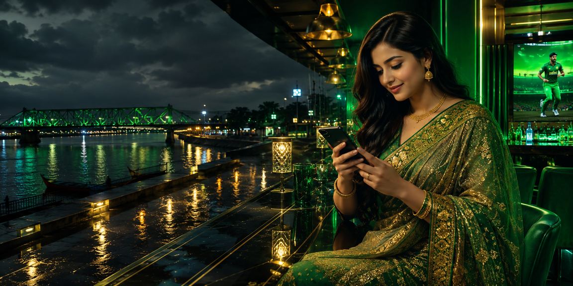 ময়মনসিংহে শাড়ি পরিহিতা নারী মোবাইলে 89bd ডিপোজিট করছেন